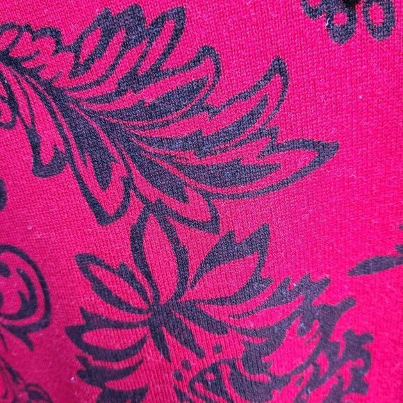 Alfred Dunner Red Black Beaded Sweater Size Large - Picture 4 of 12